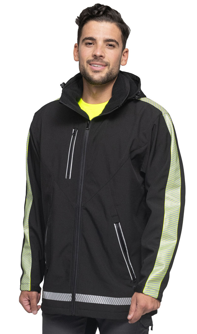 Softshell Mark The Helper Black Fluo