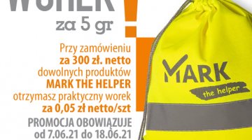 Promocja odzieży roboczej Mark the Helper